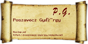 Poszavecz György névjegykártya