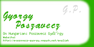 gyorgy poszavecz business card